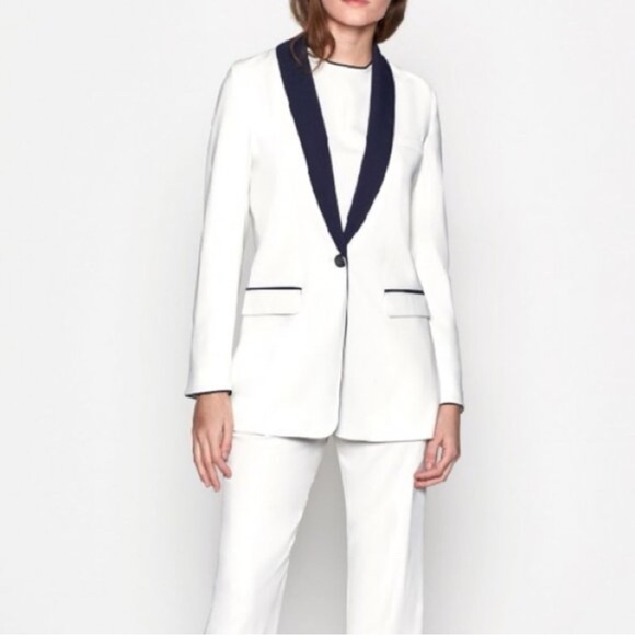 Equipment Quincy Blazer in Nature White Eclipse  Sz.4 NWT - Picture 6 of 9